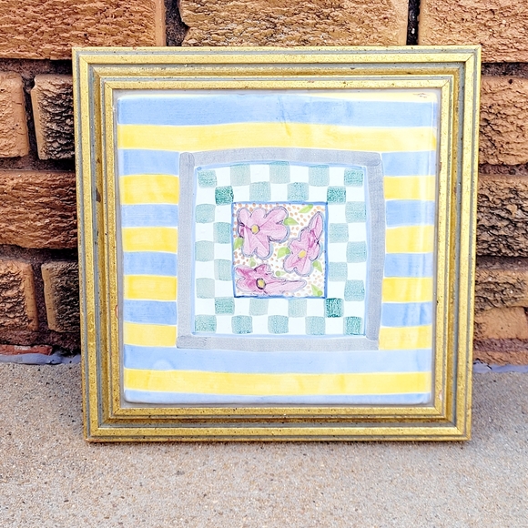 Mackenzie-Childs Pottery Myrtle Wall Plaque 8
